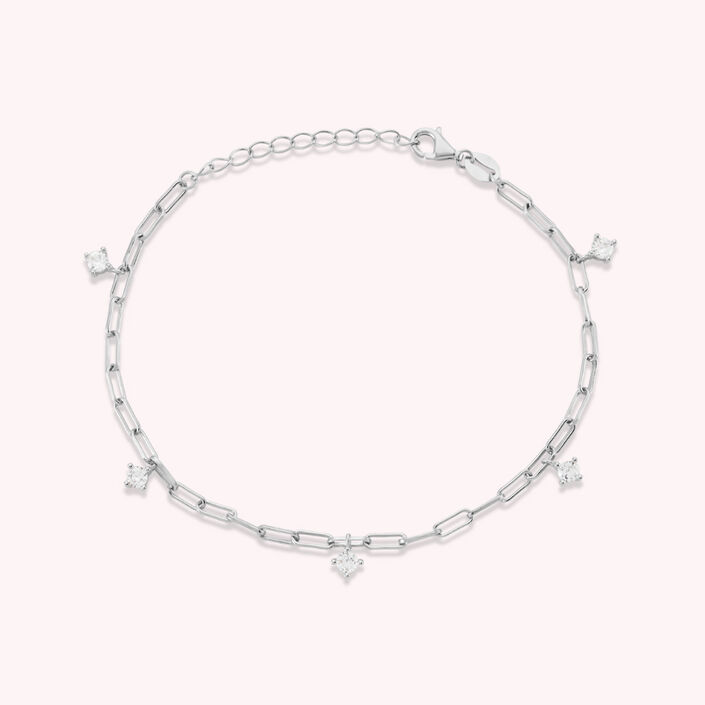 Bracelet souple HERA - Cristal / Argenté - Bracelets  | Agatha