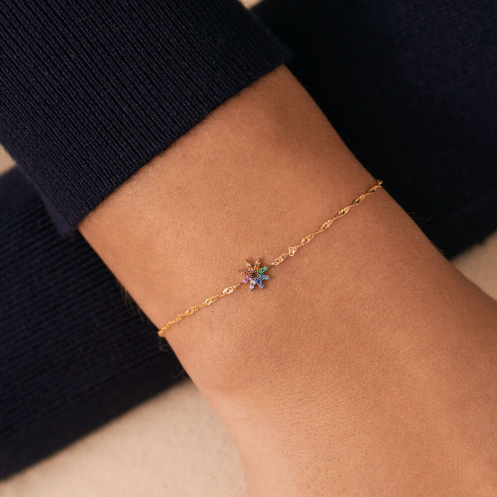 Bracelet souple SPACEAG - Multicolore / Doré - Bracelets  | Agatha