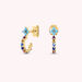 Créoles BELOVED - Multicolore / Doré - Boucles d'oreilles  | Agatha