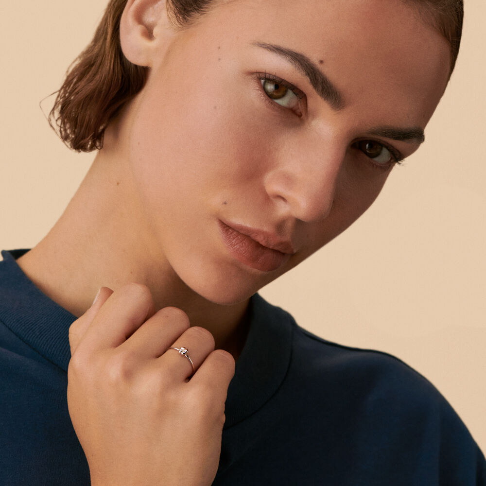 Bague fine FELICITE - Argent&eacute; - Bagues fantaisie  | Agatha