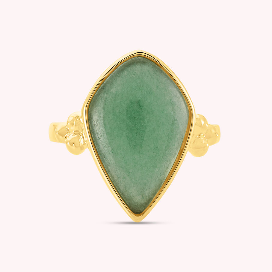 Bague fine MOON - Aventurine - Bagues  | Agatha