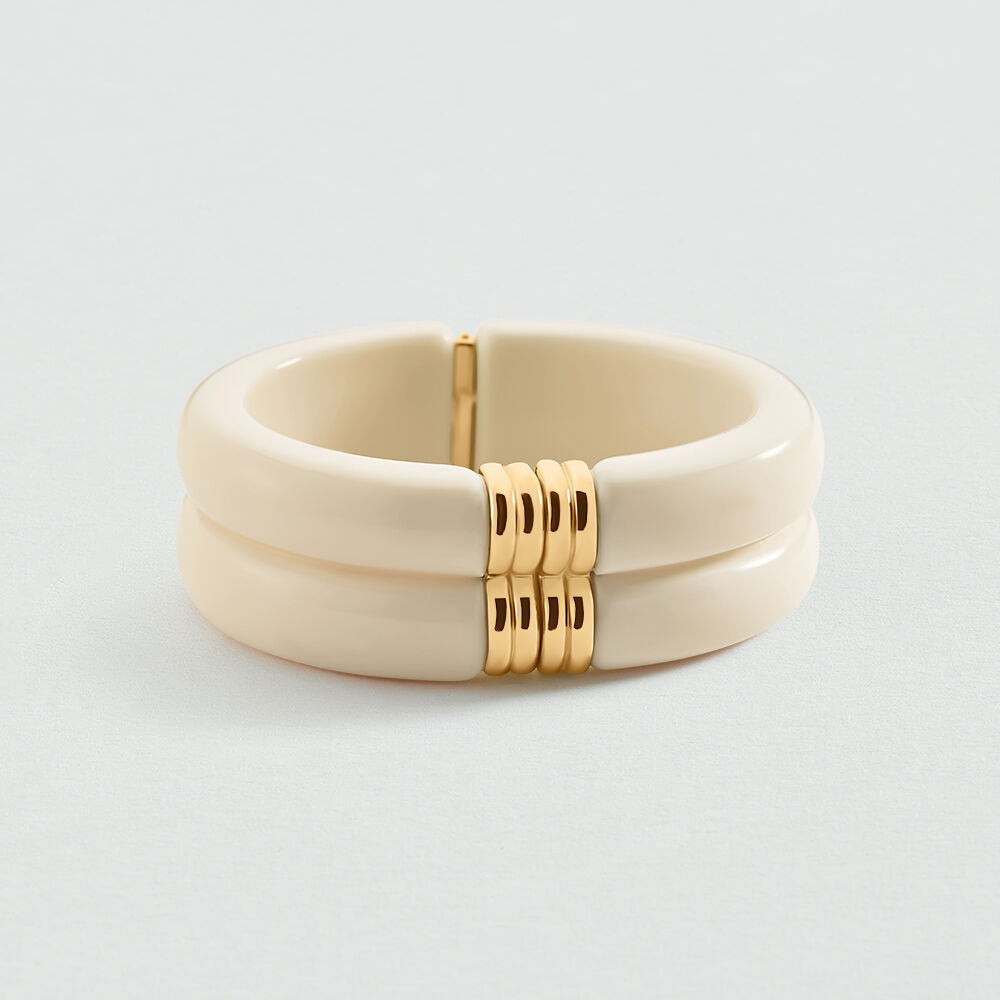 Jonc PALAIS ROYAL - Ivoire / Doré - Bracelets fantaisie  | Agatha