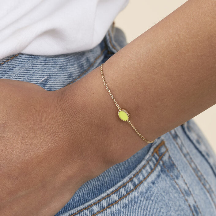 Bracelet souple ATMA - Amazonite/ jaune - Bracelets  | Agatha