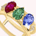 Bague large ASTRE - Multicolore / Doré - Bagues  | Agatha