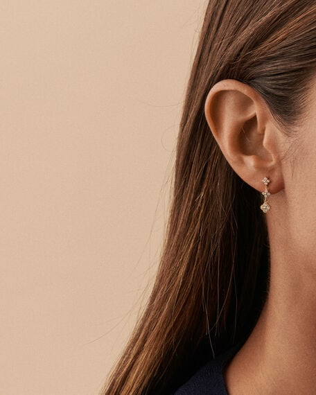 Boucles d'oreilles pendantes BELOVED - Cristal / Doré - Boucles d'oreilles  | Agatha