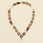 Collier mi-long BOUCLE - Ecaille / Doré - Colliers  | Agatha