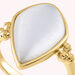 Bague fine CREPUSCULE - Blanc / Doré - Bagues  | Agatha