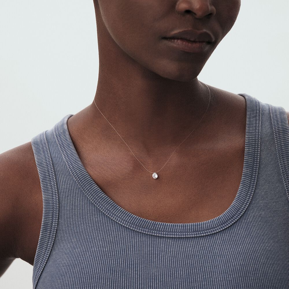 Collier ras du cou FIL MAGIQUE - Cristal / Argent&eacute; - Colliers fantaisie  | Agatha
