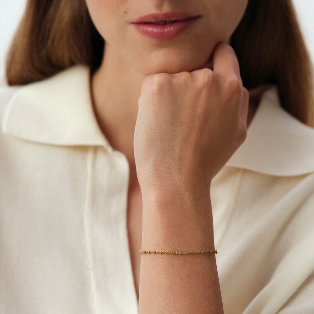 Bracelet souple SMARTY - Dor&eacute; / paillett&eacute; - Bracelets  | Agatha