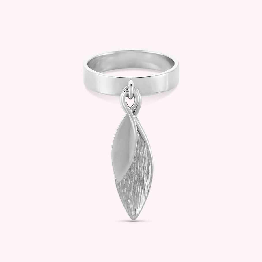Bague large VEGETAL - Argenté - Bagues  | Agatha