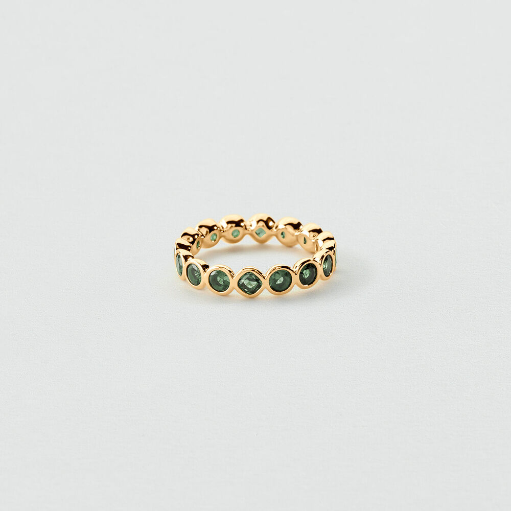 Bague fine RIN1SGERMAIN - Vert / Dor&eacute; - Bagues fines  | Agatha