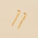 Boucles d'oreilles pendantes CHAIN - Doré - Boucles d'oreilles  | Agatha