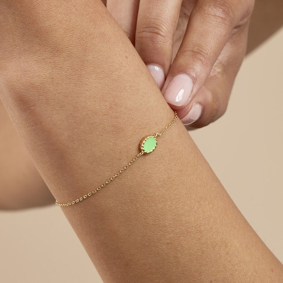 Bracelet souple ATMA - Onyx/ vert - Bracelets  | Agatha