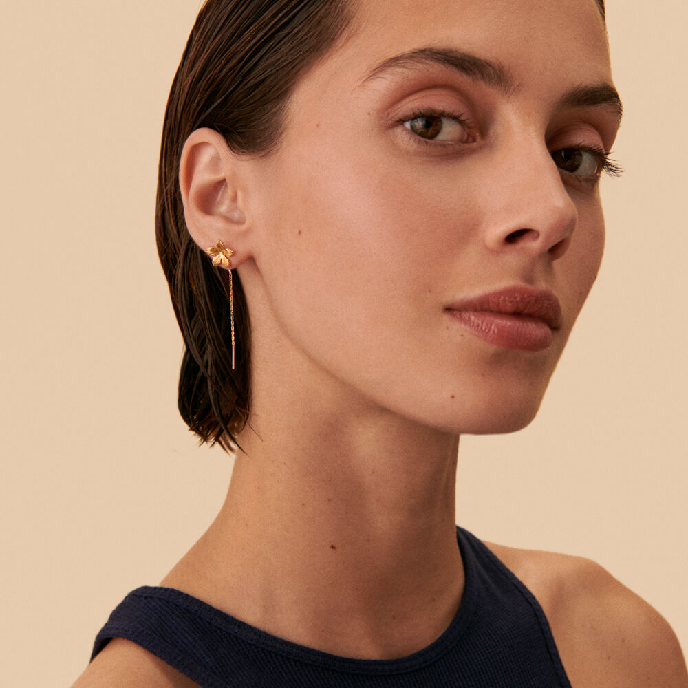 Piercing puce BLOOMY - Doré - Bijoux sans pierre  | Agatha