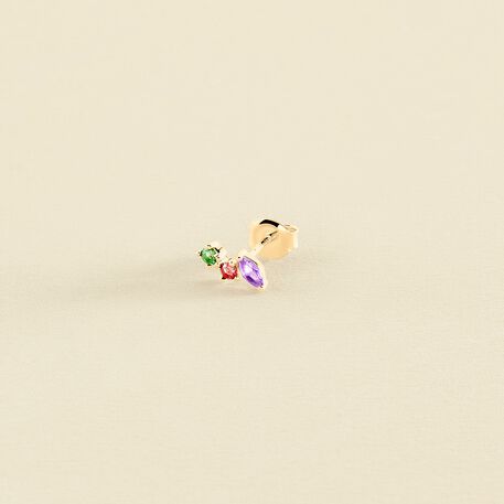 Piercing puce AMAS - Multicolore / Doré - Piercings  | Agatha