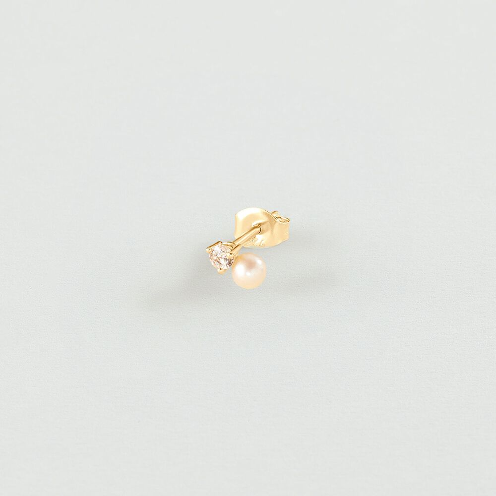 Piercing puce MIX & MATCH - Perle / Doré - Piercings  | Agatha