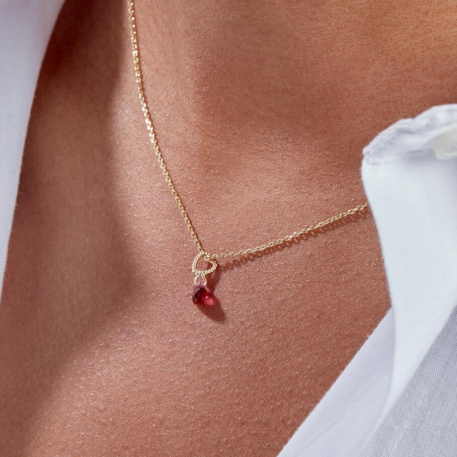 Collier ras du cou BEGUIN - Rouge / Doré
