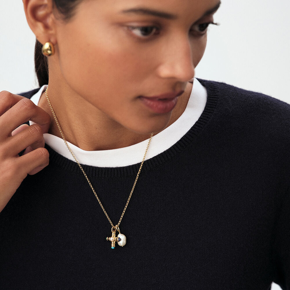 Collier mi-long TALISMANS - Doré - Colliers fantaisie  | Agatha