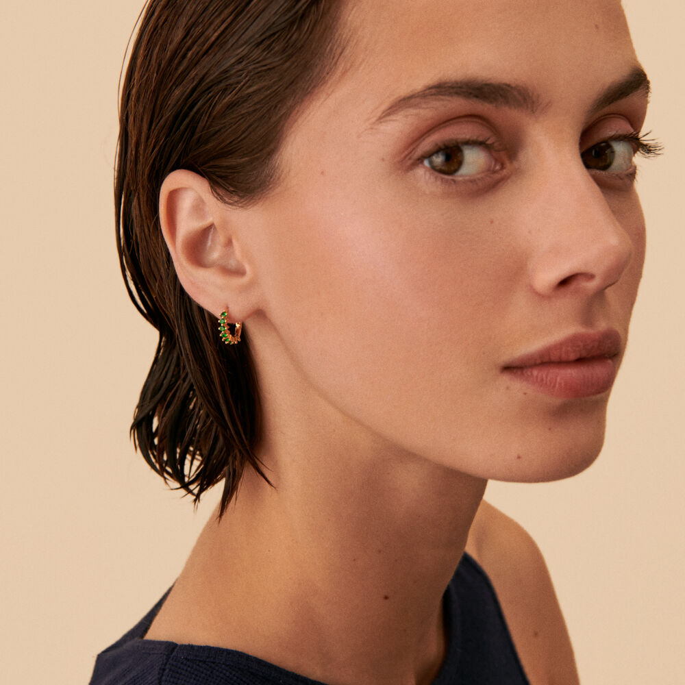 Piercing créole RADIANTE - Vert - Piercings  | Agatha