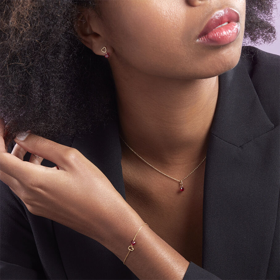 Bracelet souple BEGUIN - Rouge / Doré - Bracelets  | Agatha
