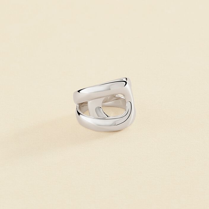 Bague large CURVE - Argenté - Bagues  | Agatha