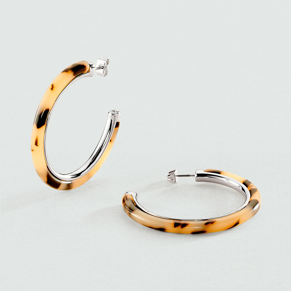 Cr&eacute;oles BOUCLE - Noir / Argent&eacute; - Boucles d'oreilles fantaisies  | Agatha
