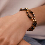 Bracelet souple BOUCLE - Ecaille / Doré - Bracelets  | Agatha