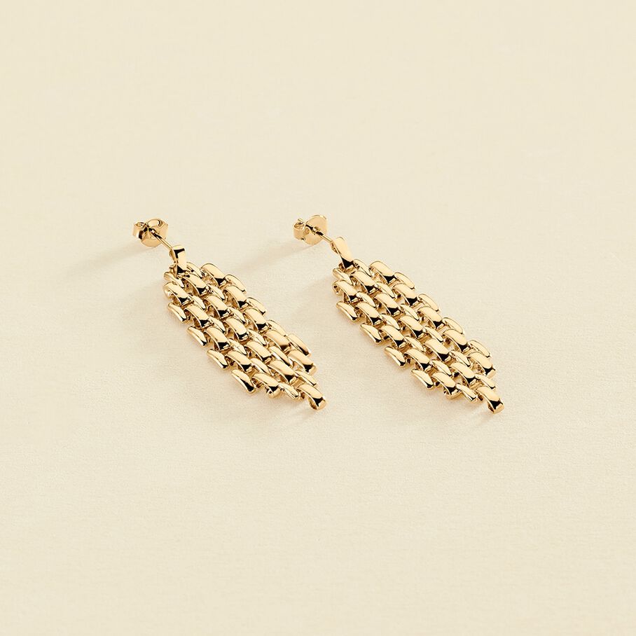 Boucles d'oreilles pendantes MINUIT - Doré - Boucles d'oreilles  | Agatha