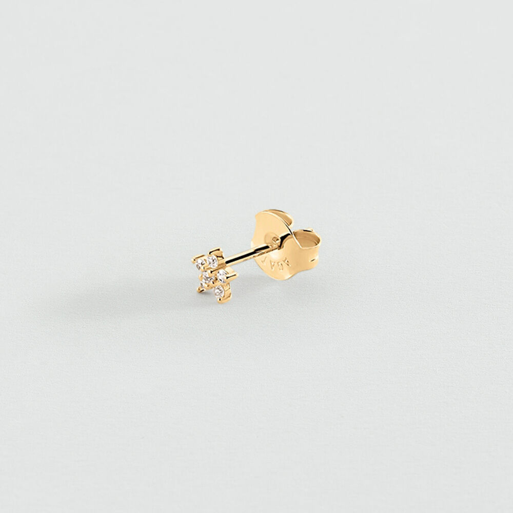 Boucles d'oreilles puces FLEUR MIX & MATCH - Cristal / Dor&eacute; - Boucles d'oreilles puces  | Agatha