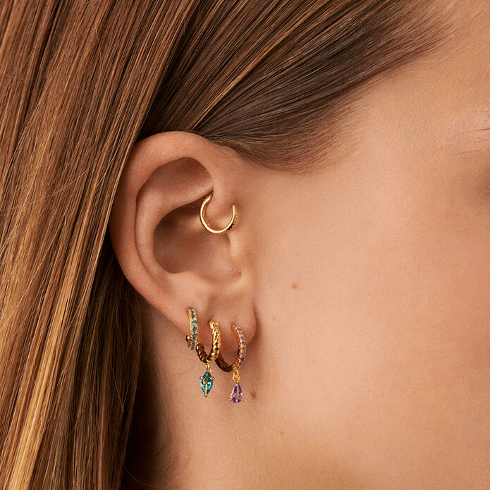 Piercing créole RADIOSA - Lilas - Piercings  | Agatha