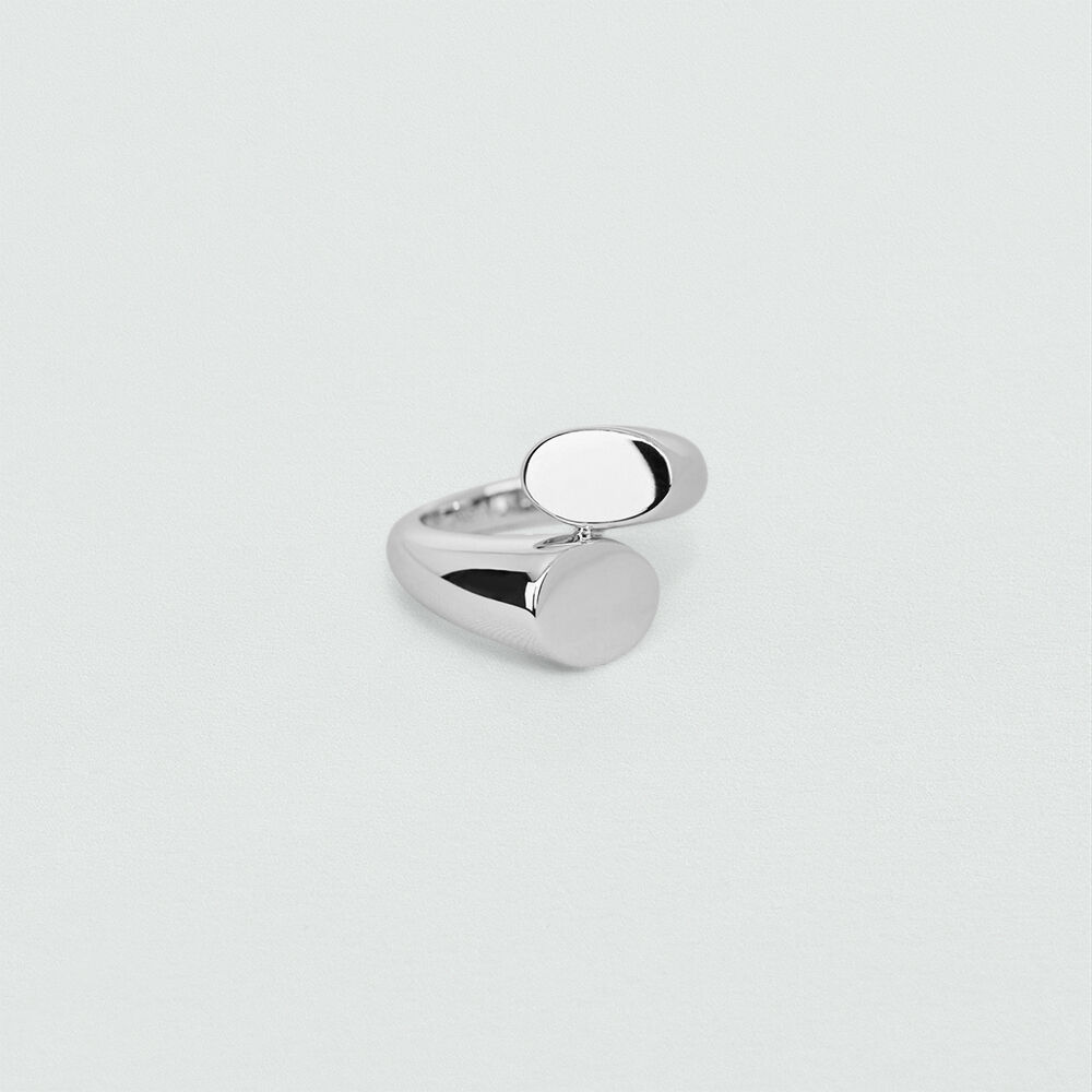 Bague large CALIN - Argenté - Outlet  | Agatha