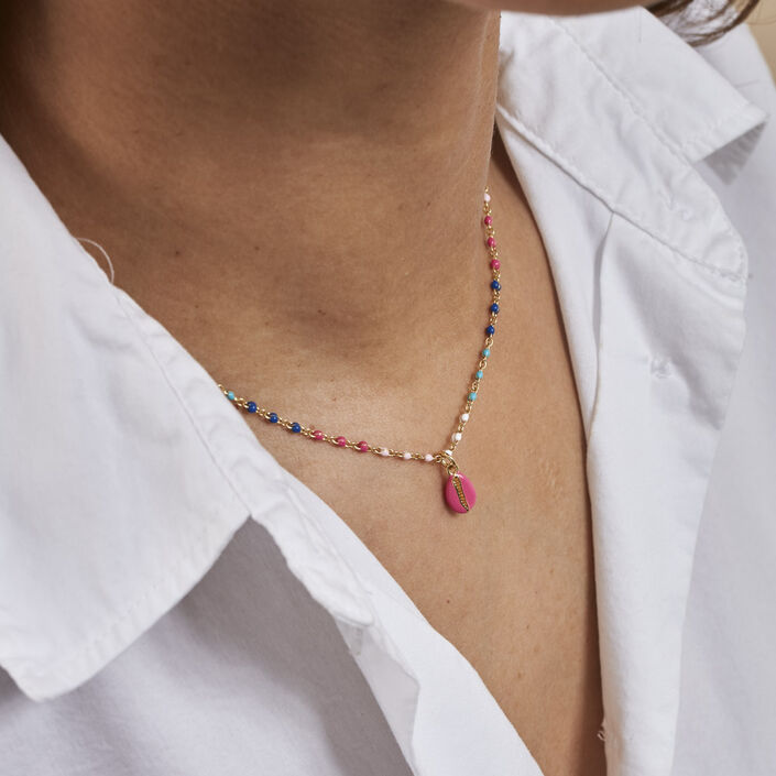Collier ras du cou SMARTY - Bleu / Rose - Colliers  | Agatha