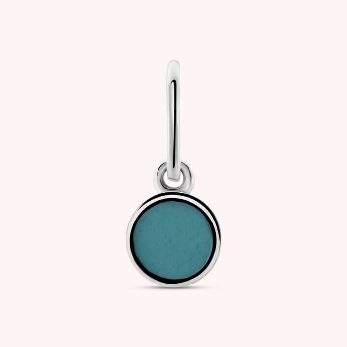 Pendentif ROND - Turquoise - Bijoux  | Agatha