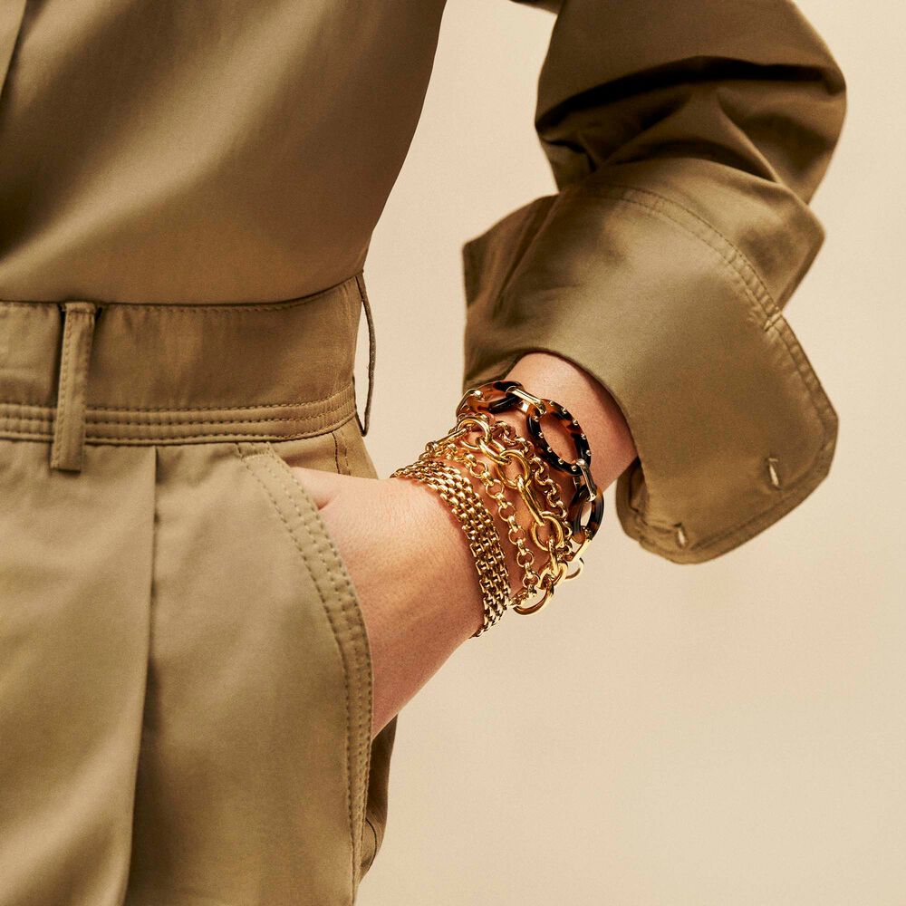 Bracelet souple TWIGGY - Dor&eacute; - Bracelets fantaisie  | Agatha