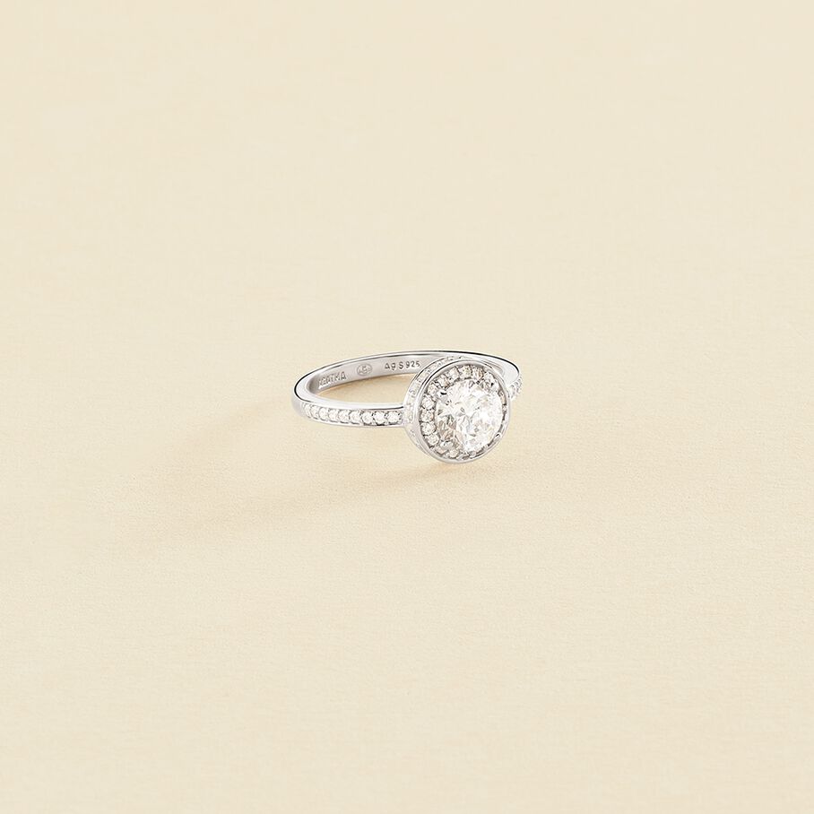 Bague fine IMPERIAL - Cristal / Argenté - Bagues  | Agatha