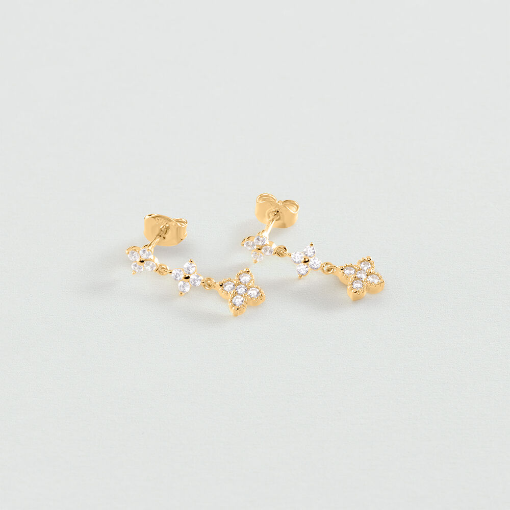 Boucles d'oreilles pendantes BELOVED - Cristal / Dor&eacute; - Boucles d'oreilles pendantes  | Agatha