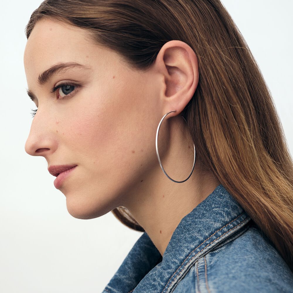 Créoles CREOLA - Argenté - Boucles d'oreilles fantaisies  | Agatha