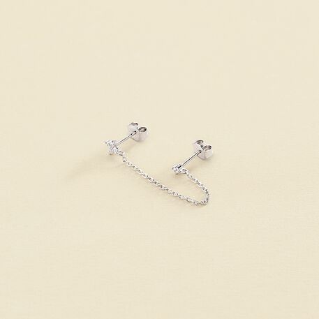 Piercing puce MIX& MATCH - Cristal / Argenté - Piercings  | Agatha