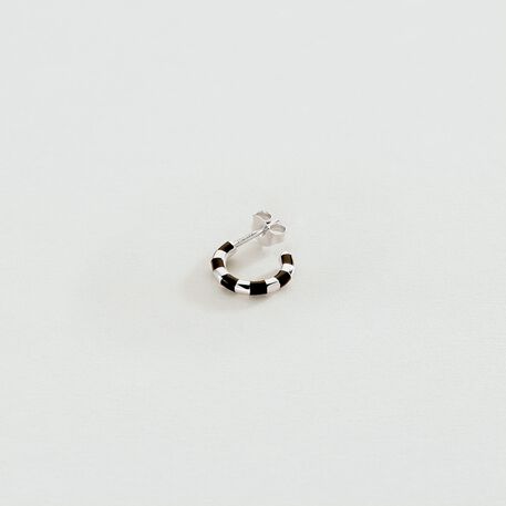 Piercing créole SUZIE - Noir / Argenté - Piercings  | Agatha