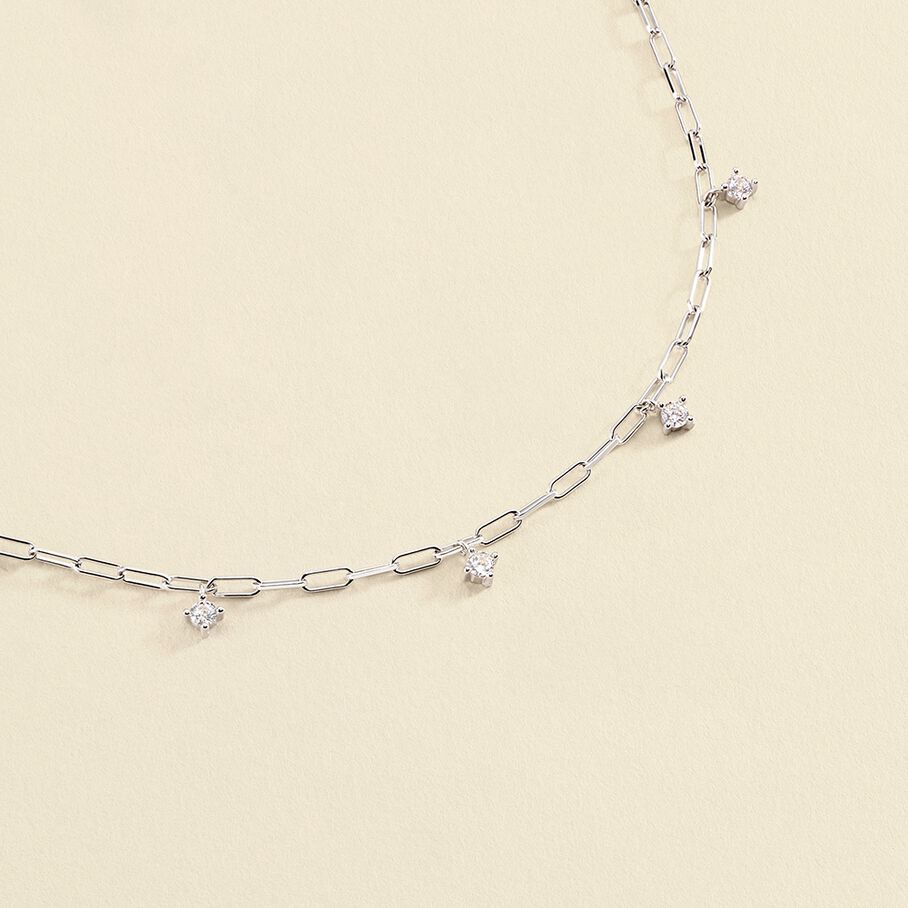Collier ras du cou HERA - Cristal / Argenté