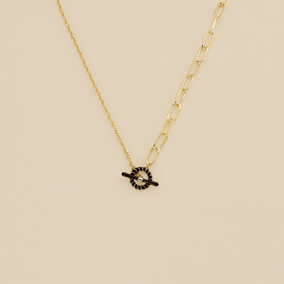 Collier ras du cou SESHA - Noir / Doré - Colliers  | Agatha