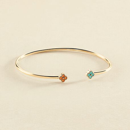 Jonc BELOVED - Multicolore / Doré - Bracelets  | Agatha
