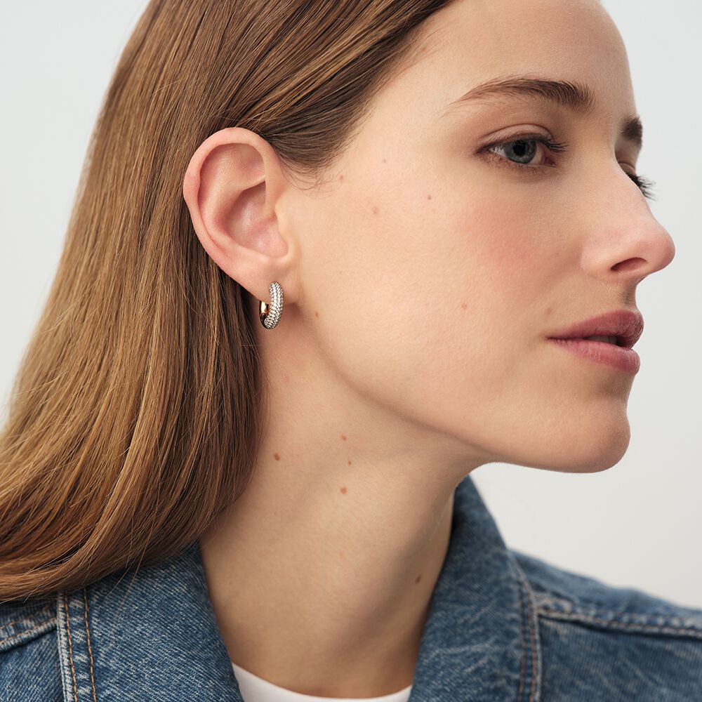 Créoles LOUIS - Cristal / Doré - Boucles d'oreilles fantaisies  | Agatha