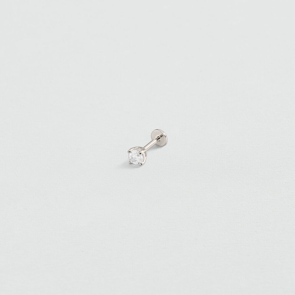 Piercing puce MIX & MATCH - Cristal / Argent&eacute; - Piercing H&eacute;lix & Tragus  | Agatha