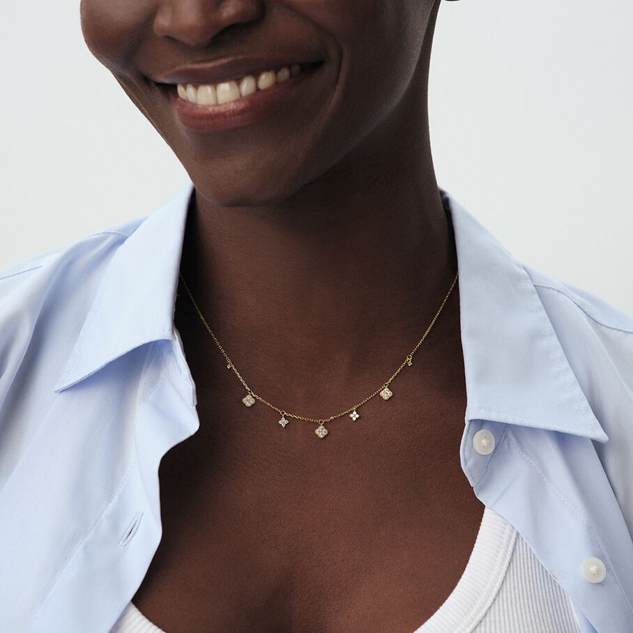 Collier ras du cou BELOVED - Cristal / Doré