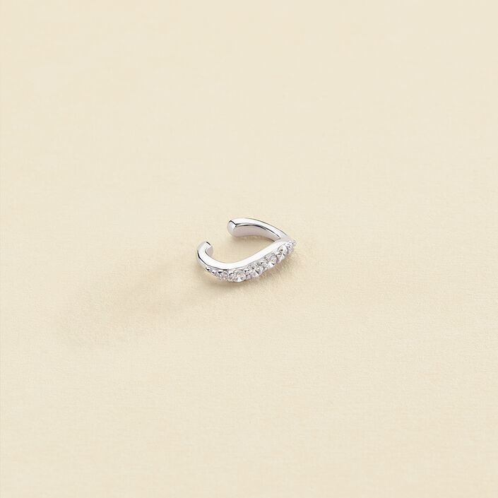 Piercing ear cuff WAVY - Cristal / Argenté - Piercings  | Agatha