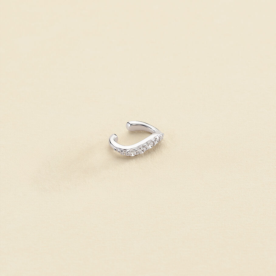 Piercing ear cuff WAVY - Cristal / Argenté - Piercings  | Agatha
