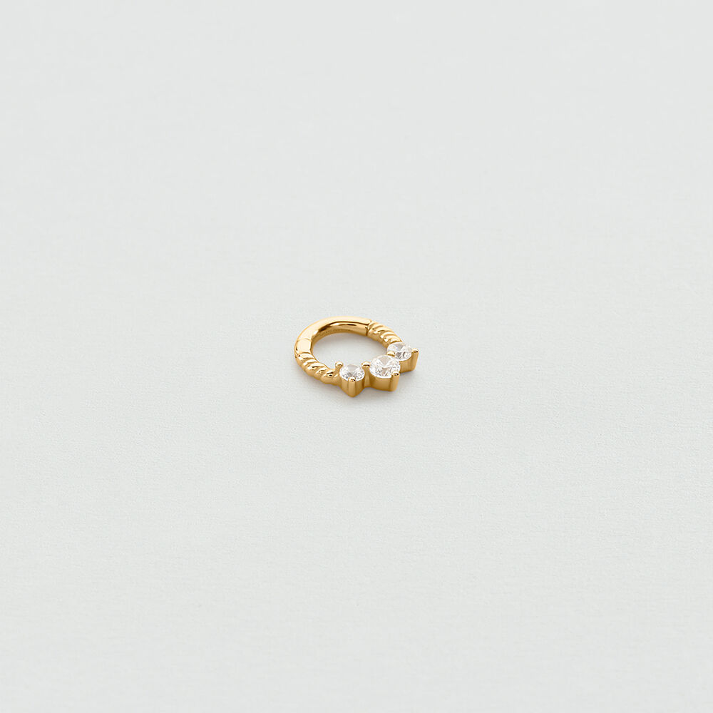 Piercing cr&eacute;ole MIX & MATCH - Cristal / Dor&eacute; - Piercing H&eacute;lix & Tragus  | Agatha