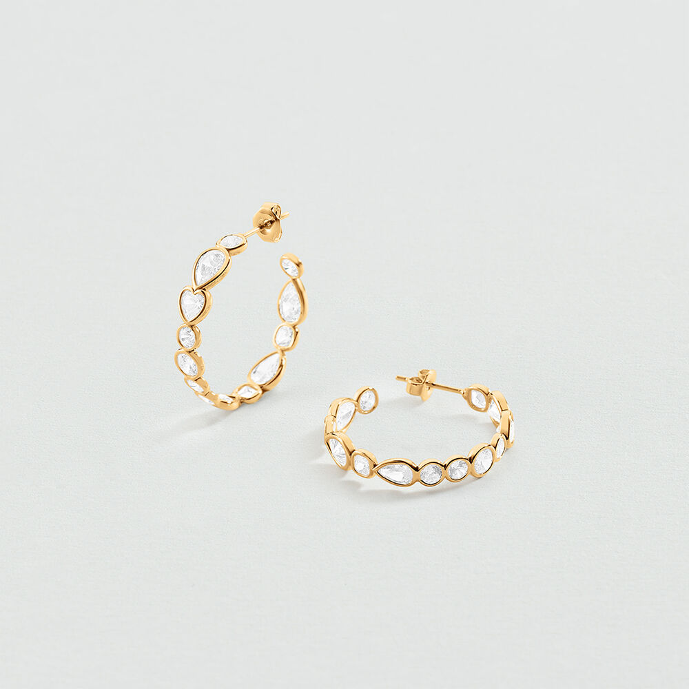 Cr&eacute;oles CANDY - Cristal / Dor&eacute; - Cr&eacute;oles  | Agatha