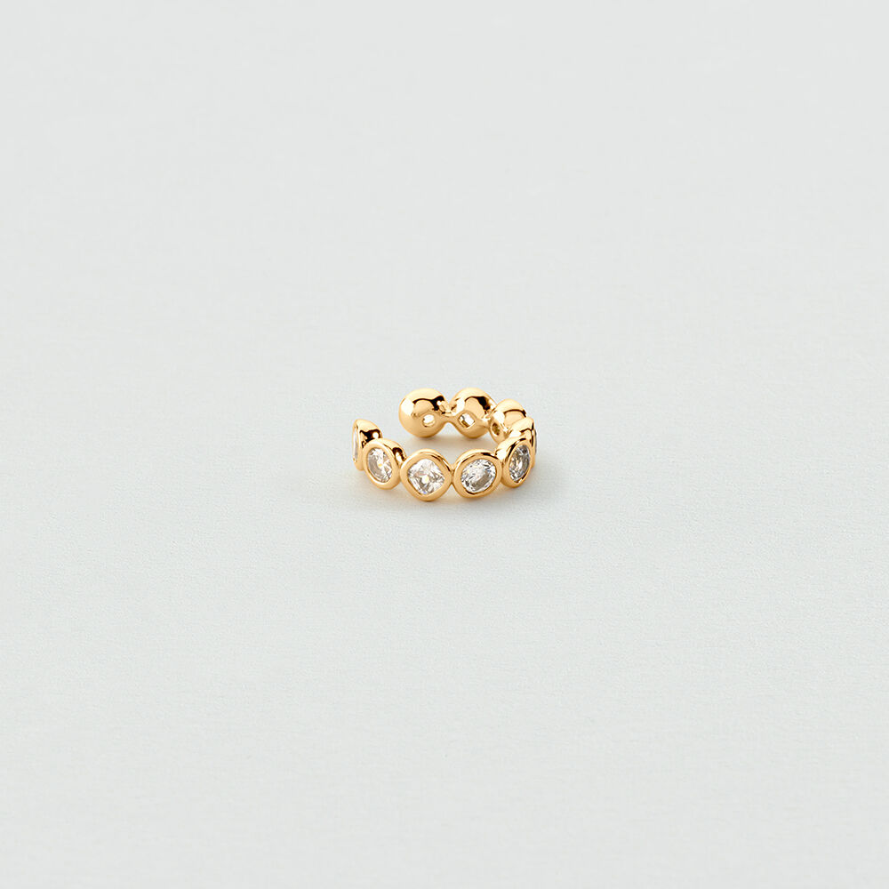Earcuff SAINT GERMAIN - Cristal / Dor&eacute; - Boucles d'oreilles  | Agatha